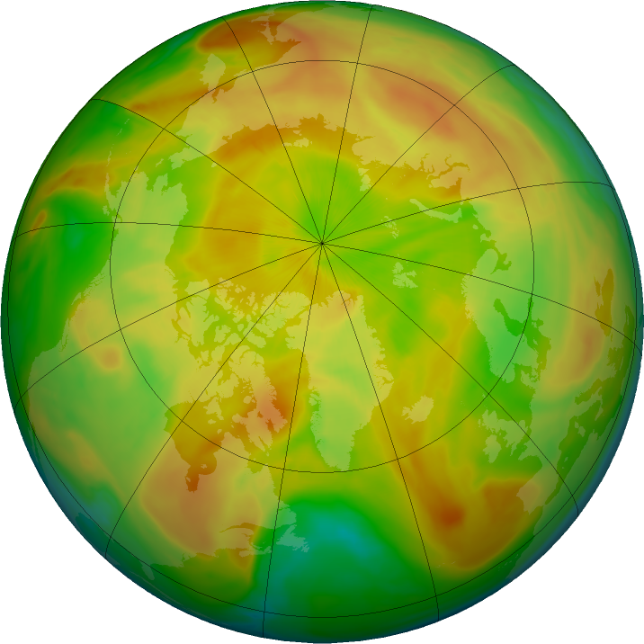 Arctic ozone map for 08 May 2016